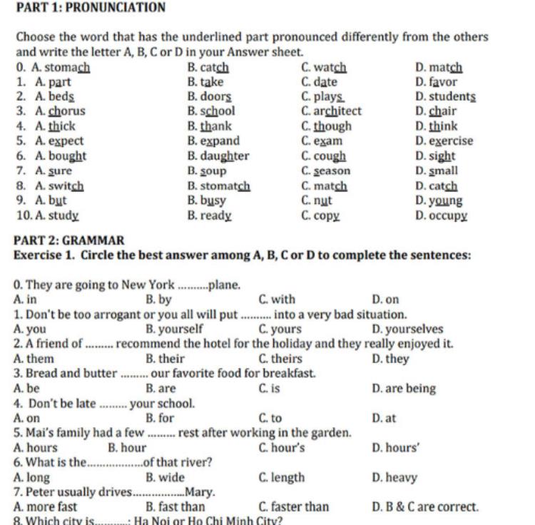 Cấu trúc đề thi đầu vào tiếng Anh trường Vinschool được thiết kế rõ ràng